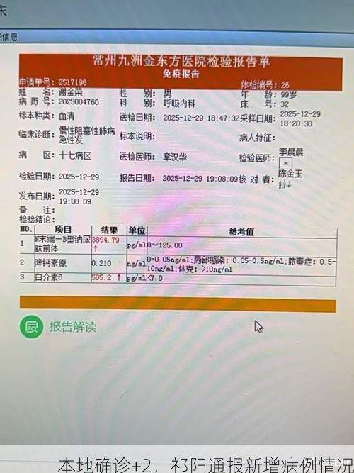 本地确诊+2,祁阳通报新增病例情况