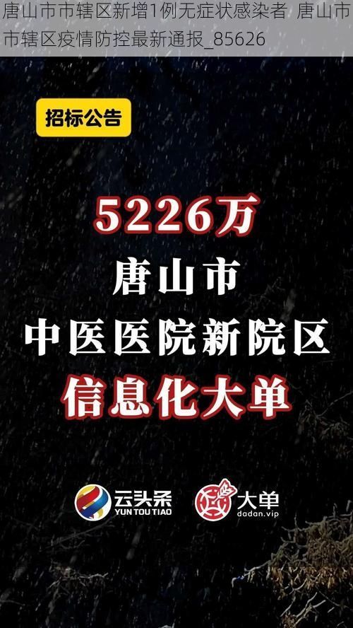 唐山市市辖区新增1例无症状感染者  唐山市市辖区疫情防控最新通报_85626