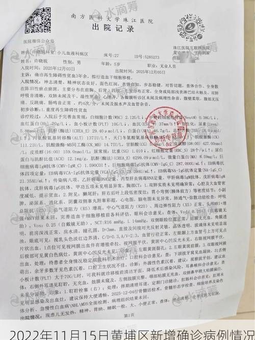 2022年11月15日黄埔区新增确诊病例情况