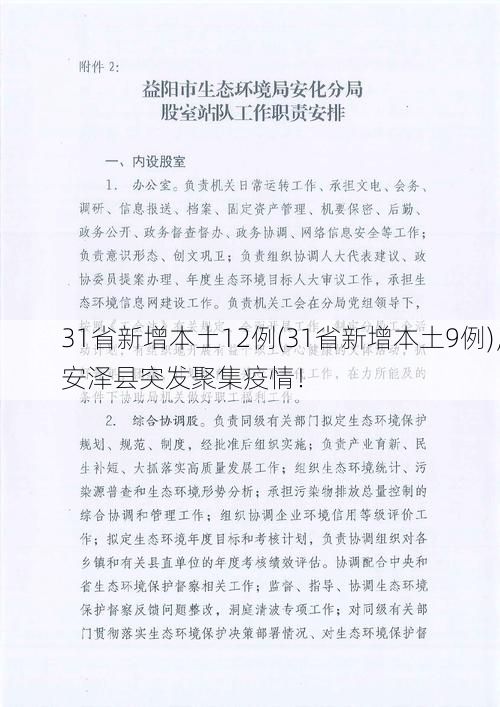 31省新增本土12例(31省新增本土9例)，安泽县突发聚集疫情！