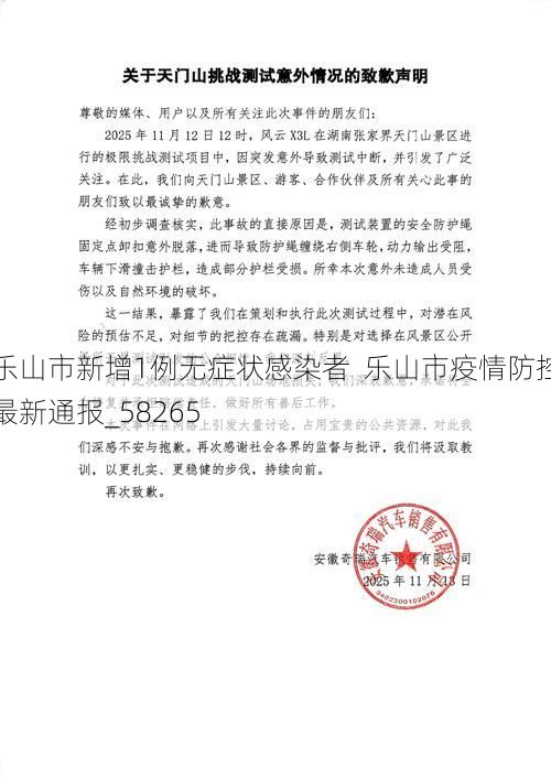 乐山市新增1例无症状感染者 乐山市疫情防控最新通报_58265