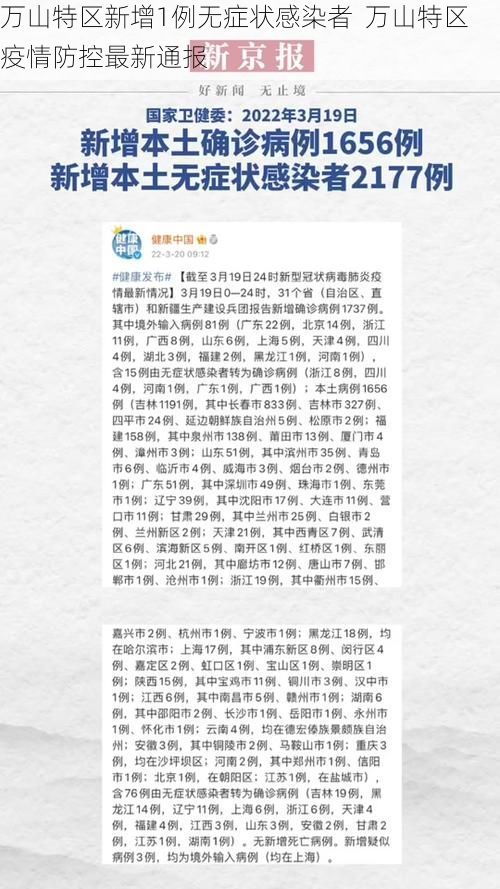 万山特区新增1例无症状感染者  万山特区疫情防控最新通报