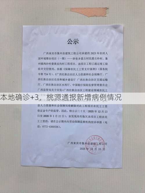 本地确诊+3，桃源通报新增病例情况