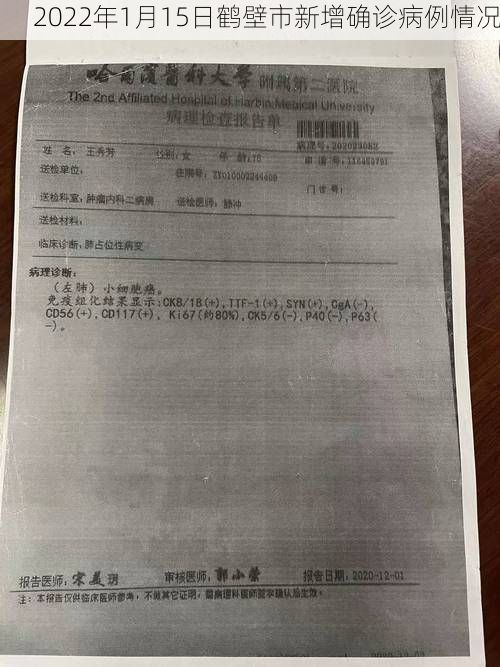 2022年1月15日鹤壁市新增确诊病例情况