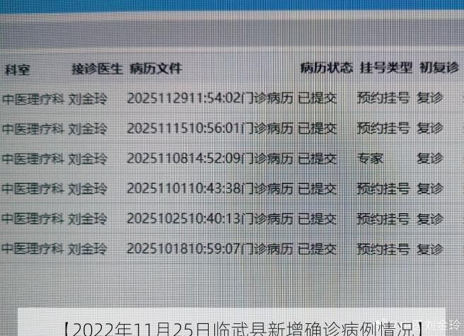 【2022年11月25日临武县新增确诊病例情况】