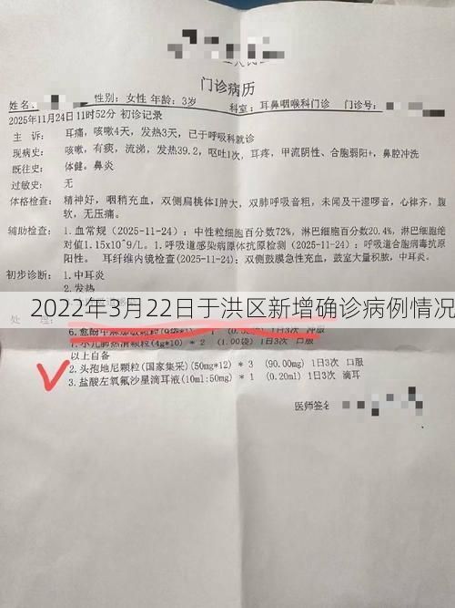 2022年3月22日于洪区新增确诊病例情况